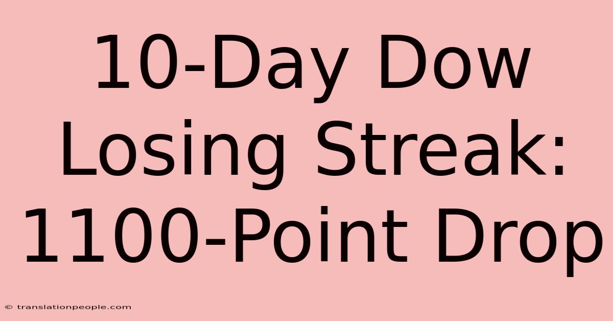 10-Day Dow Losing Streak: 1100-Point Drop