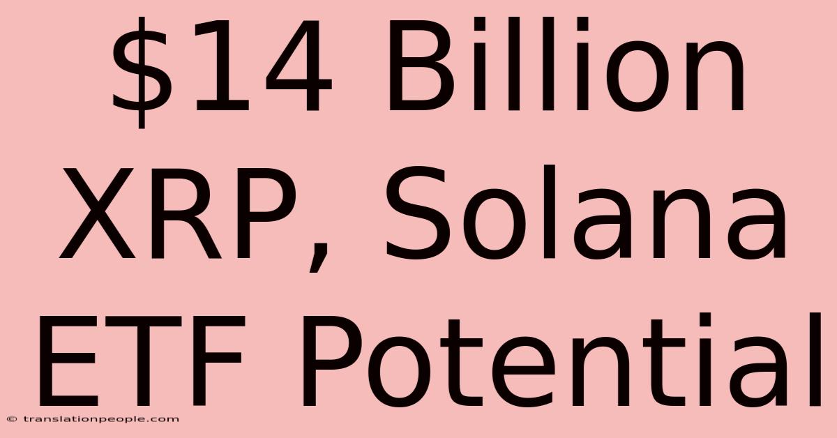 $14 Billion XRP, Solana ETF Potential