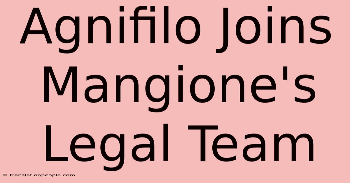 Agnifilo Joins Mangione's Legal Team