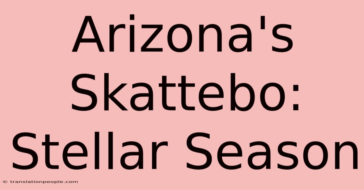 Arizona's Skattebo: Stellar Season