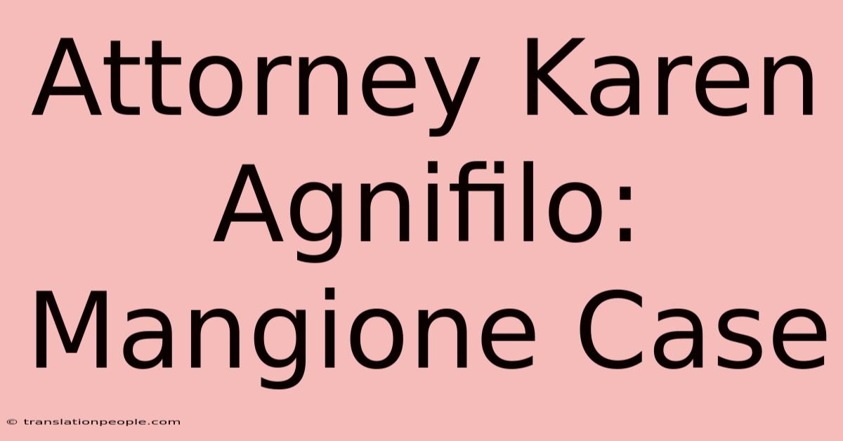 Attorney Karen Agnifilo: Mangione Case