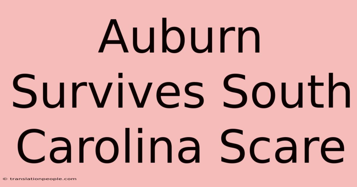 Auburn Survives South Carolina Scare