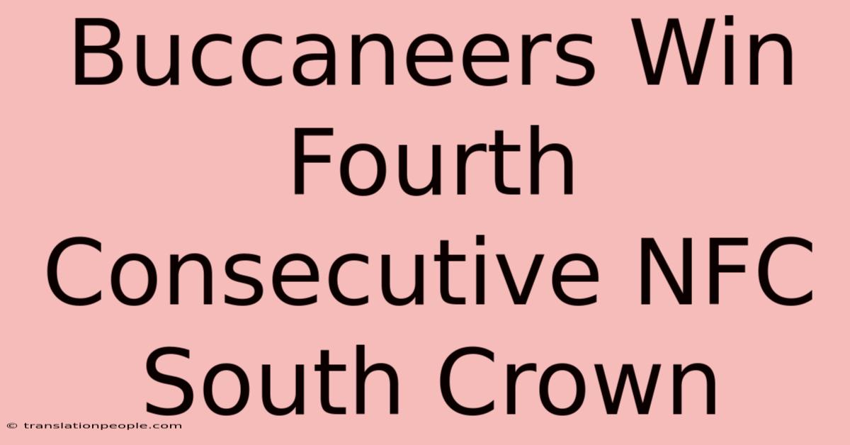 Buccaneers Win Fourth Consecutive NFC South Crown