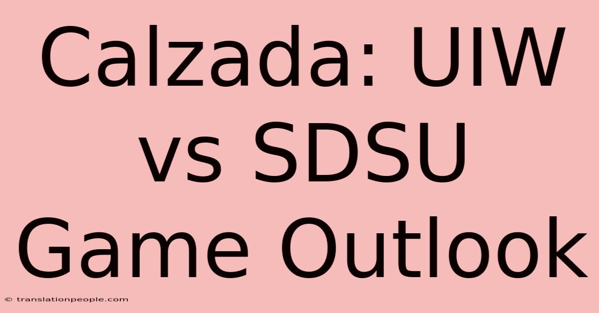 Calzada: UIW Vs SDSU Game Outlook