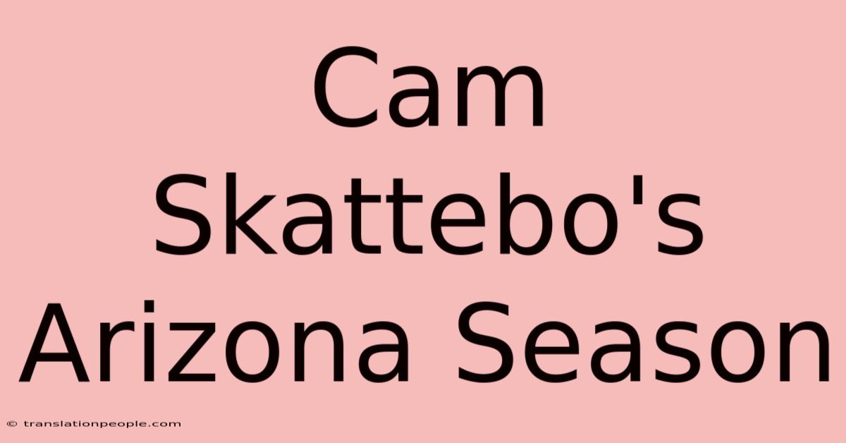 Cam Skattebo's Arizona Season