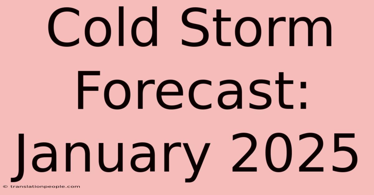 Cold Storm Forecast: January 2025