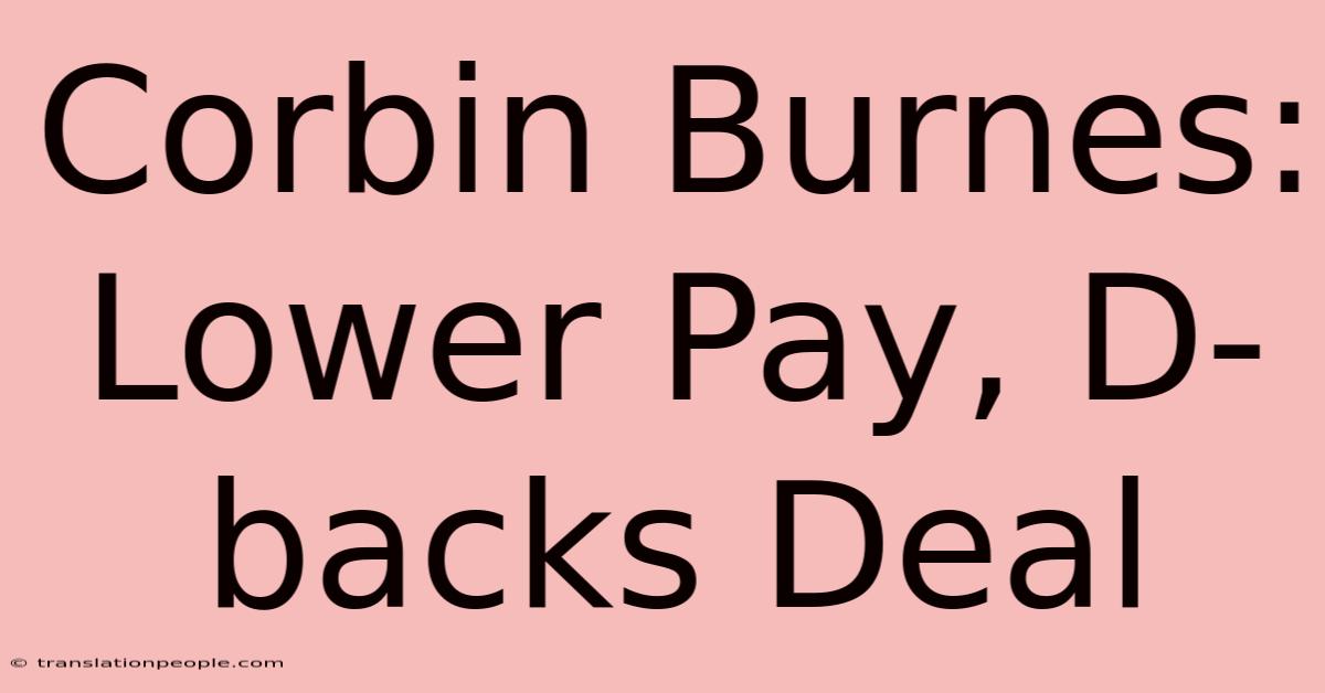 Corbin Burnes: Lower Pay, D-backs Deal