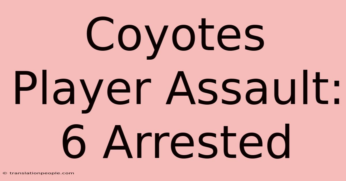 Coyotes Player Assault: 6 Arrested