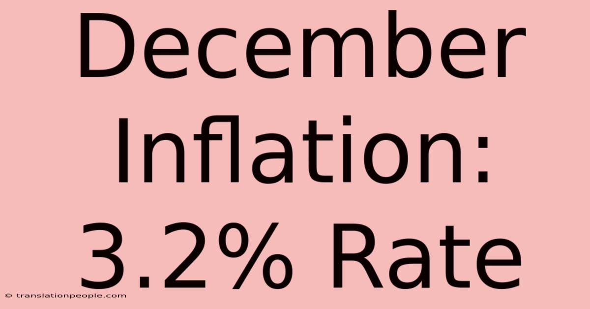 December Inflation: 3.2% Rate