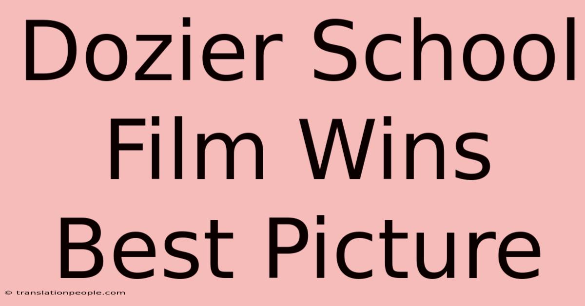 Dozier School Film Wins Best Picture