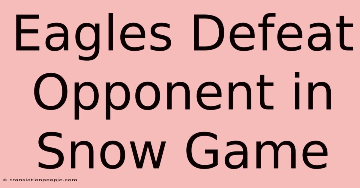 Eagles Defeat Opponent In Snow Game