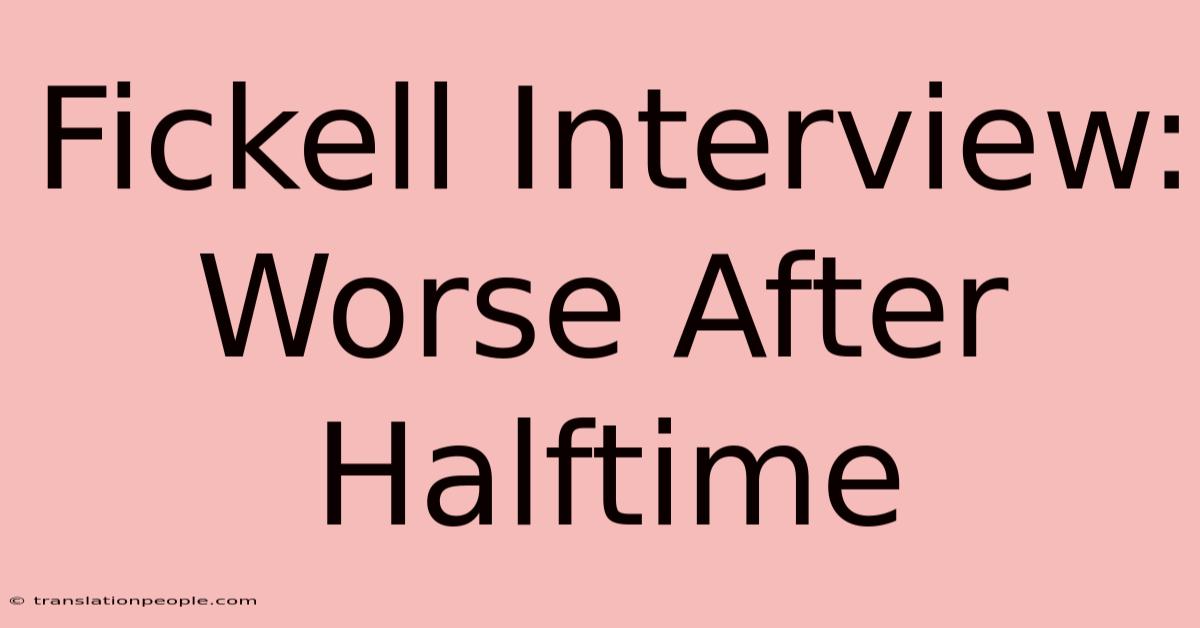 Fickell Interview: Worse After Halftime