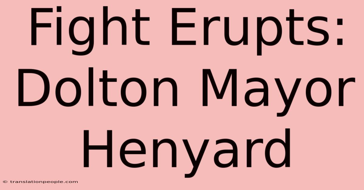 Fight Erupts: Dolton Mayor Henyard