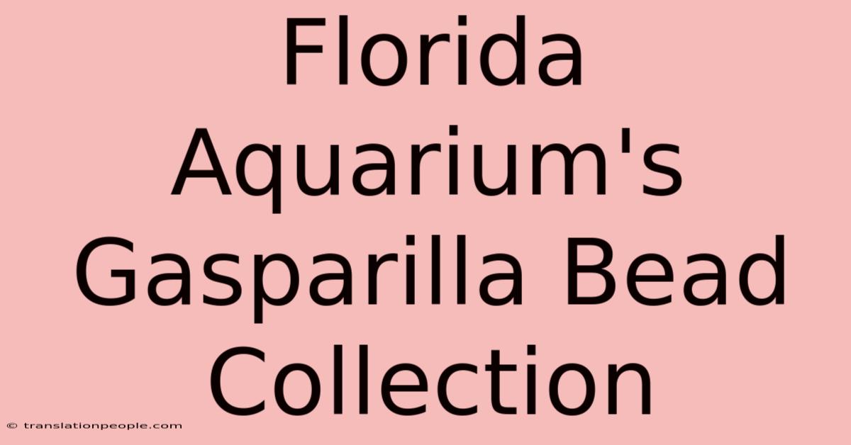 Florida Aquarium's Gasparilla Bead Collection