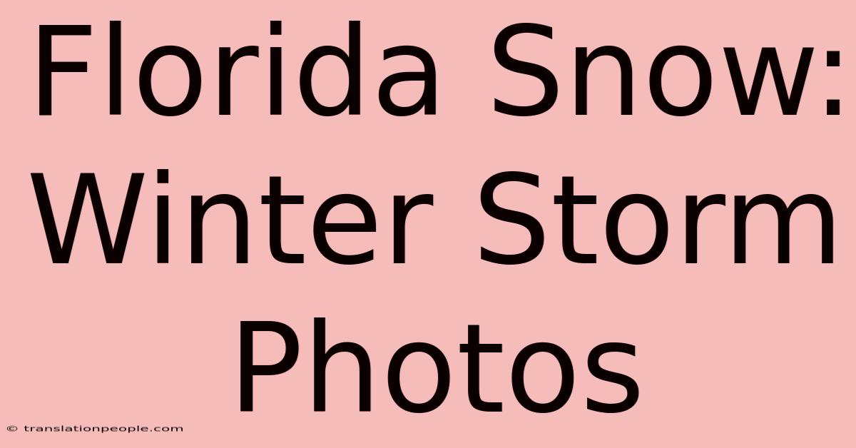 Florida Snow: Winter Storm Photos