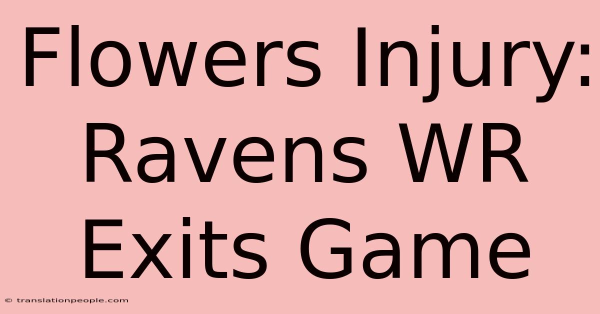 Flowers Injury: Ravens WR Exits Game