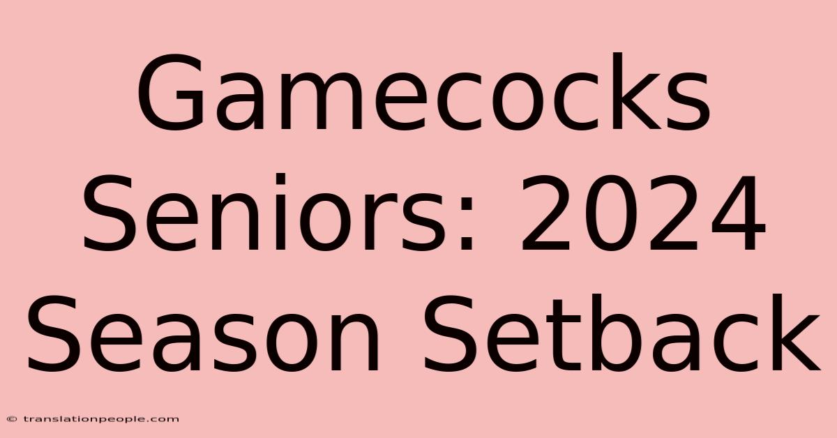 Gamecocks Seniors: 2024 Season Setback