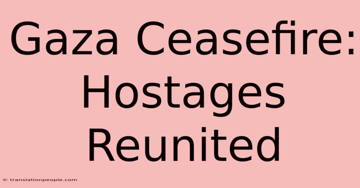 Gaza Ceasefire: Hostages Reunited