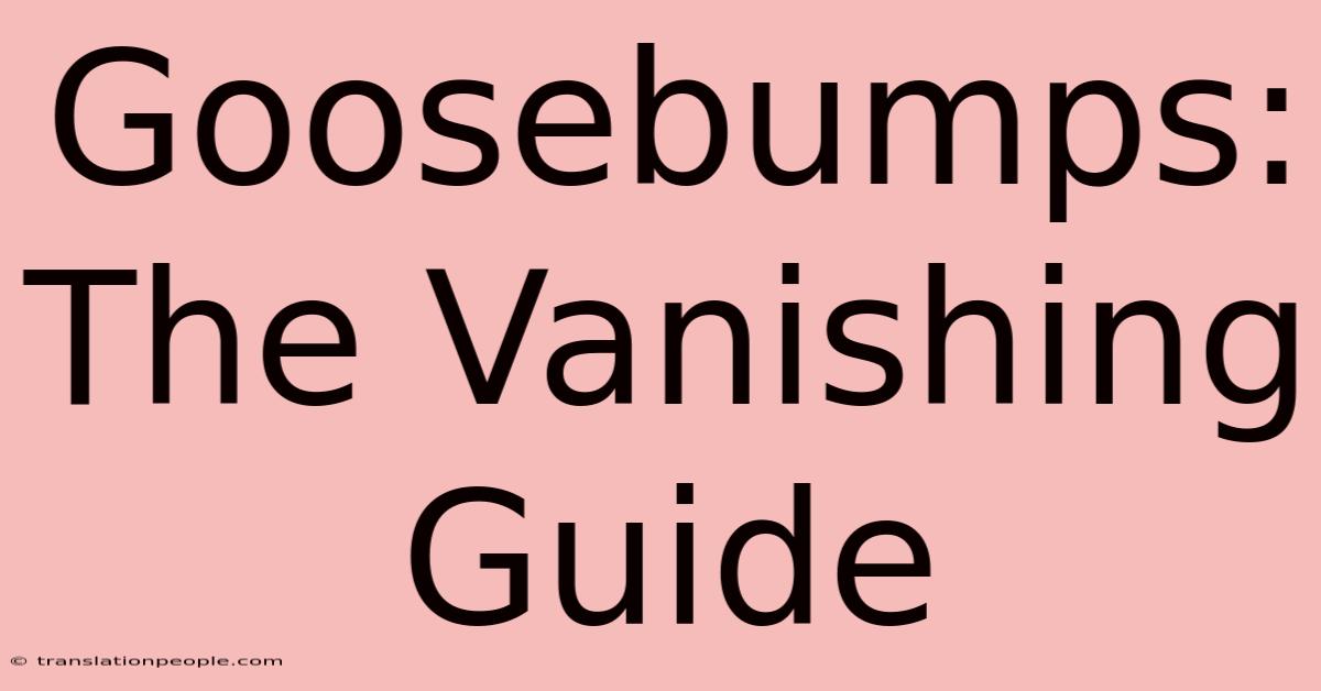 Goosebumps: The Vanishing Guide