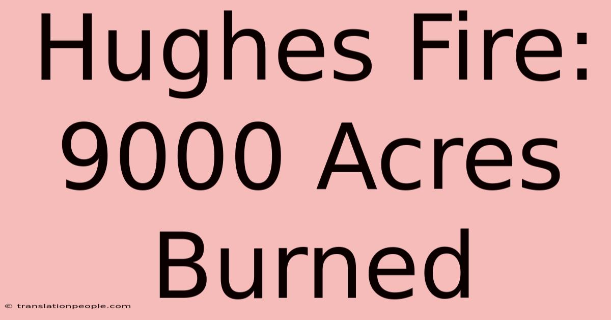 Hughes Fire: 9000 Acres Burned