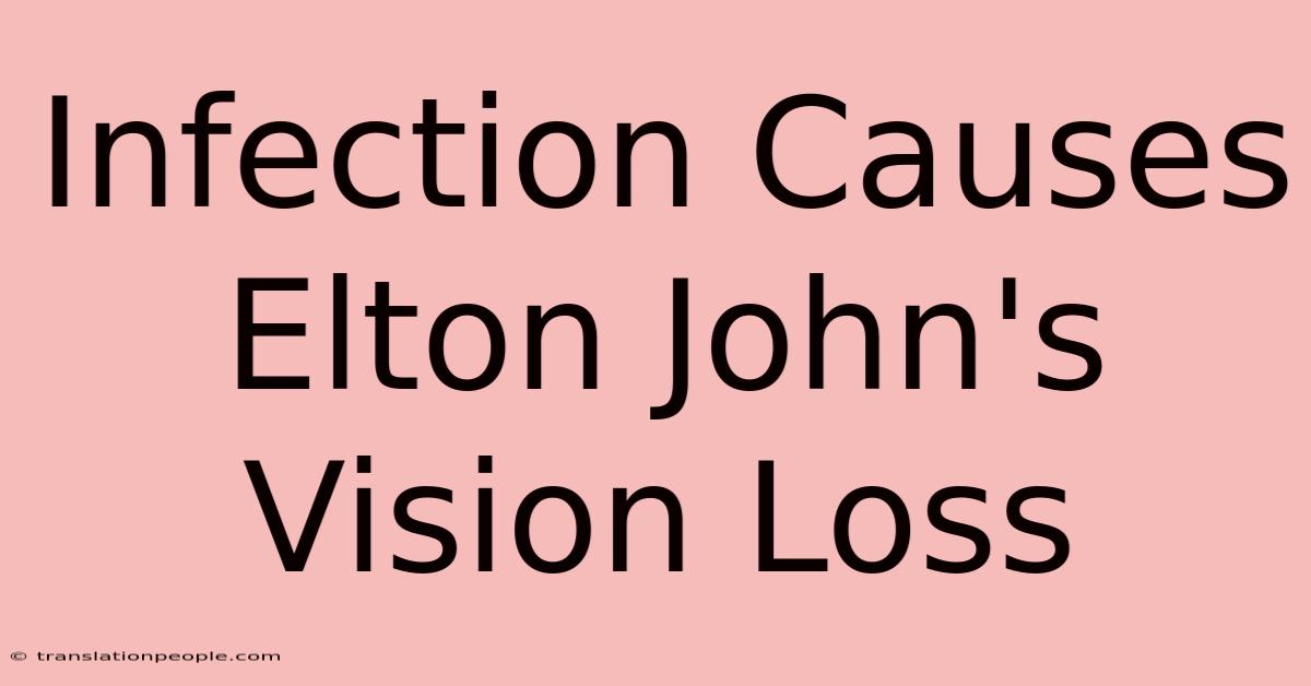 Infection Causes Elton John's Vision Loss