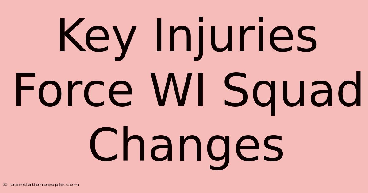 Key Injuries Force WI Squad Changes