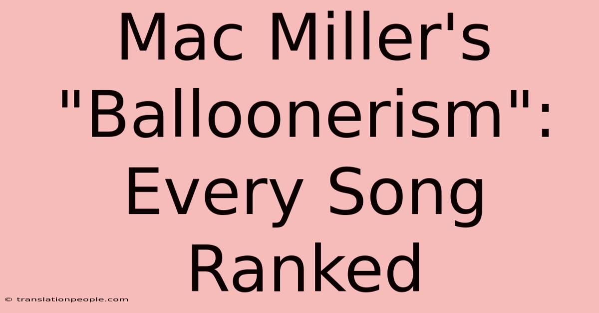 Mac Miller's 