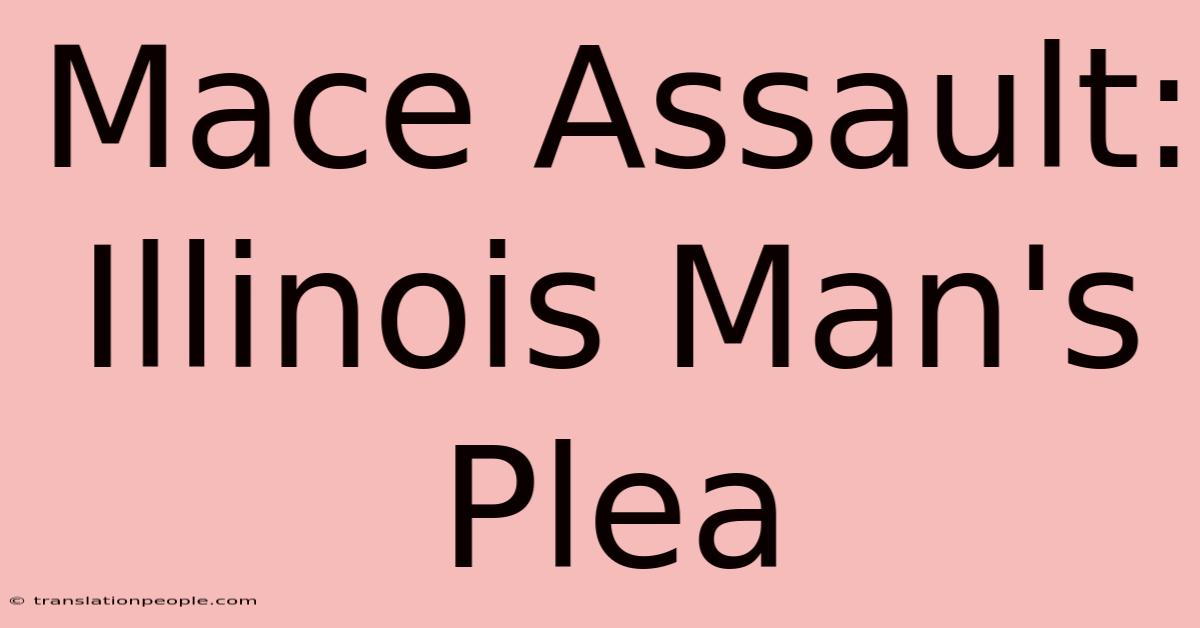 Mace Assault: Illinois Man's Plea