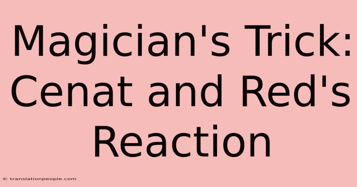 Magician's Trick: Cenat And Red's Reaction