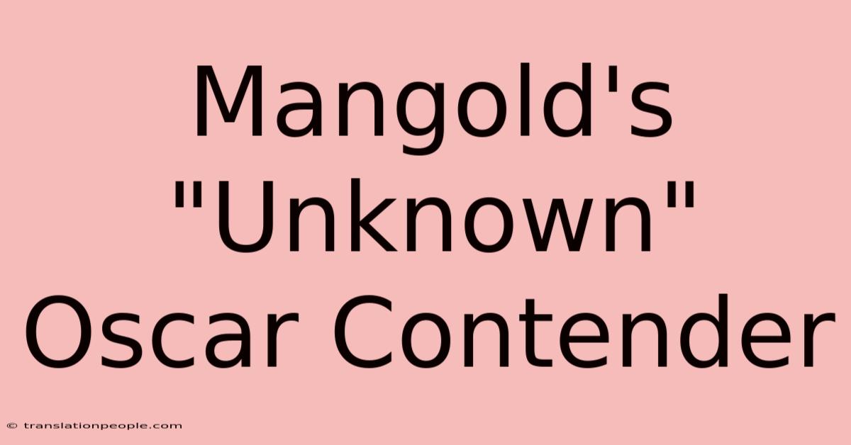 Mangold's 