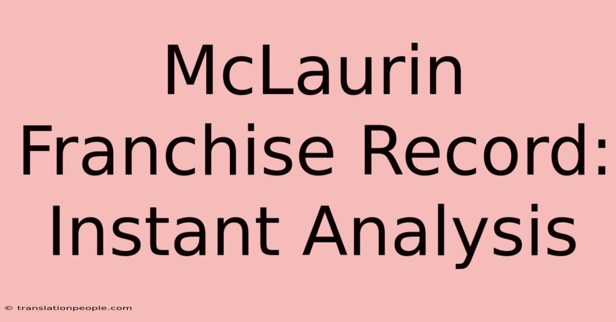 McLaurin Franchise Record: Instant Analysis