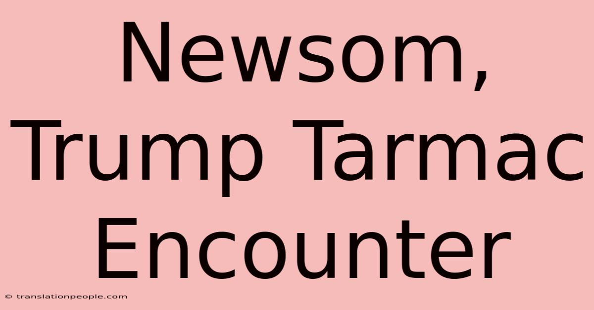 Newsom, Trump Tarmac Encounter