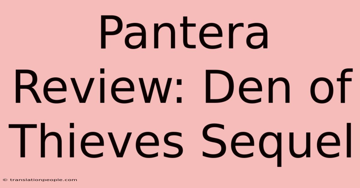 Pantera Review: Den Of Thieves Sequel