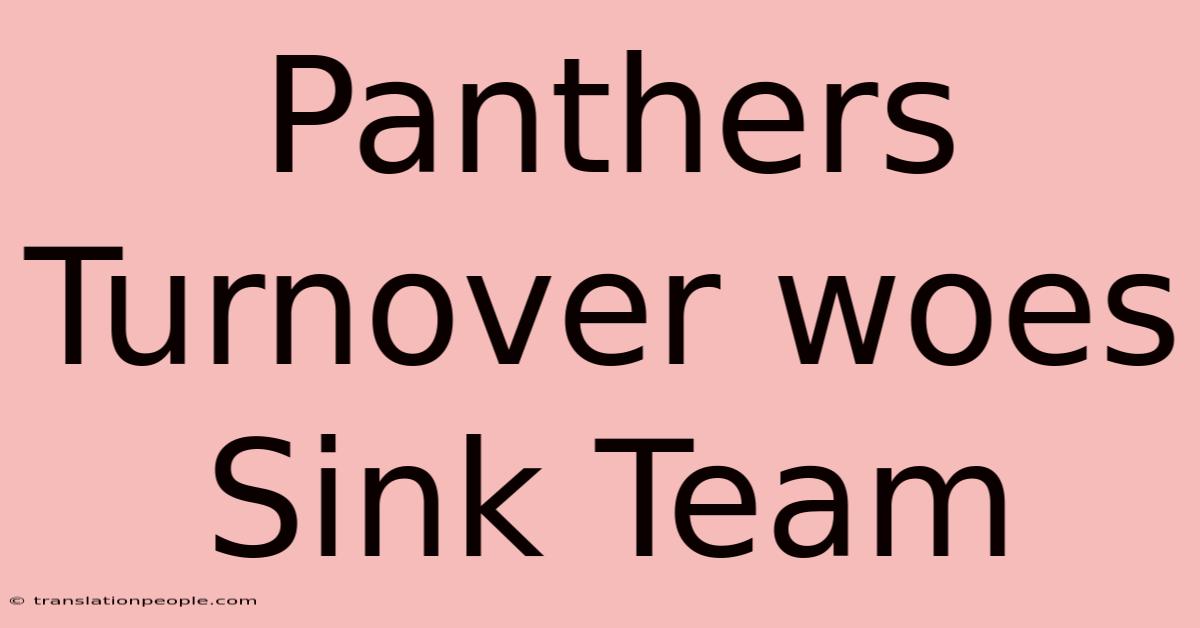 Panthers Turnover Woes Sink Team