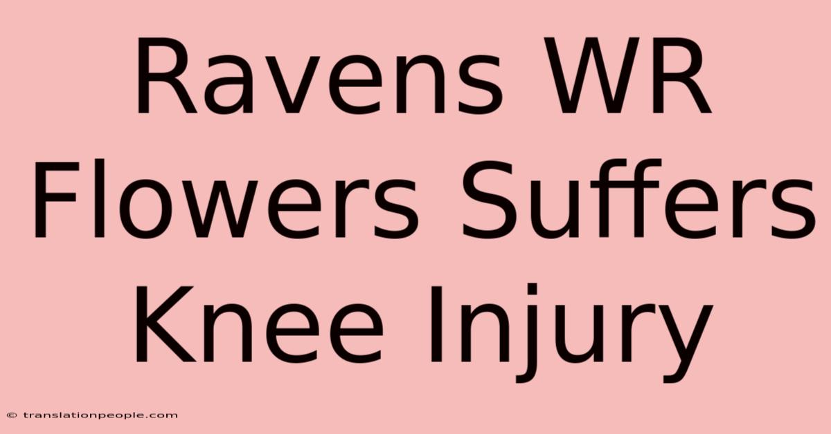 Ravens WR Flowers Suffers Knee Injury