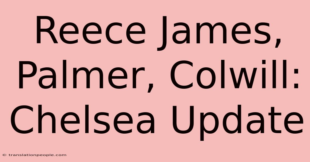 Reece James, Palmer, Colwill: Chelsea Update