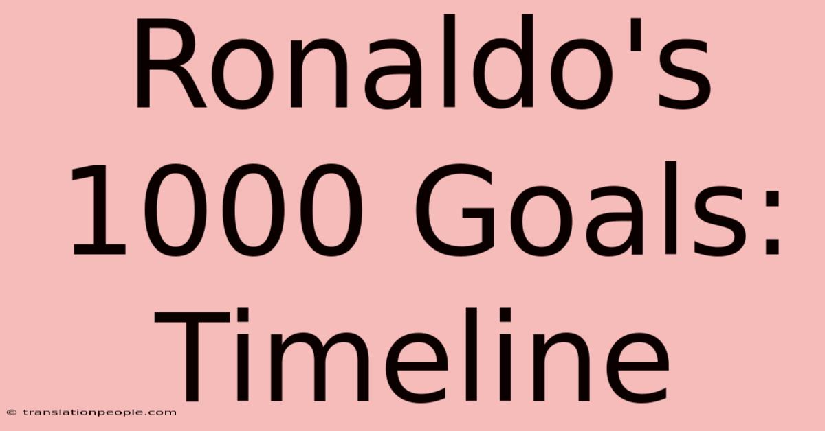 Ronaldo's 1000 Goals: Timeline