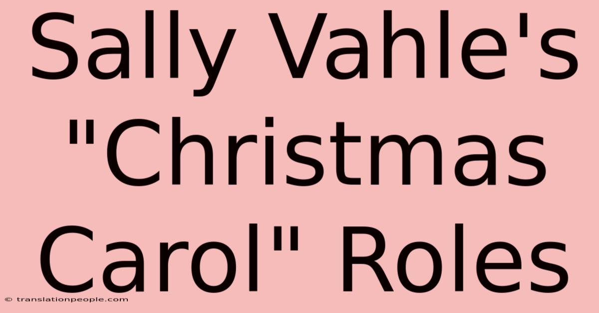 Sally Vahle's 