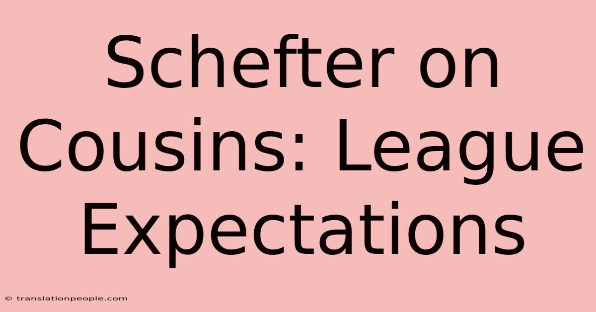 Schefter On Cousins: League Expectations