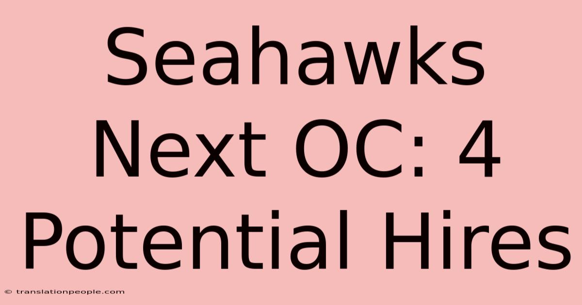 Seahawks Next OC: 4 Potential Hires