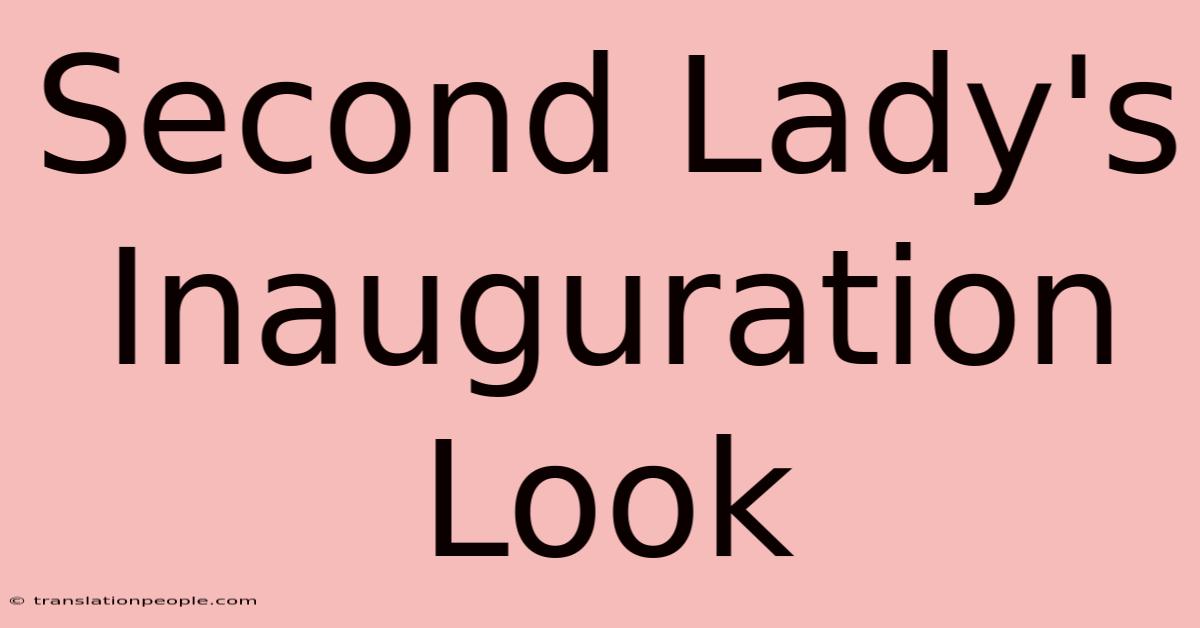 Second Lady's Inauguration Look