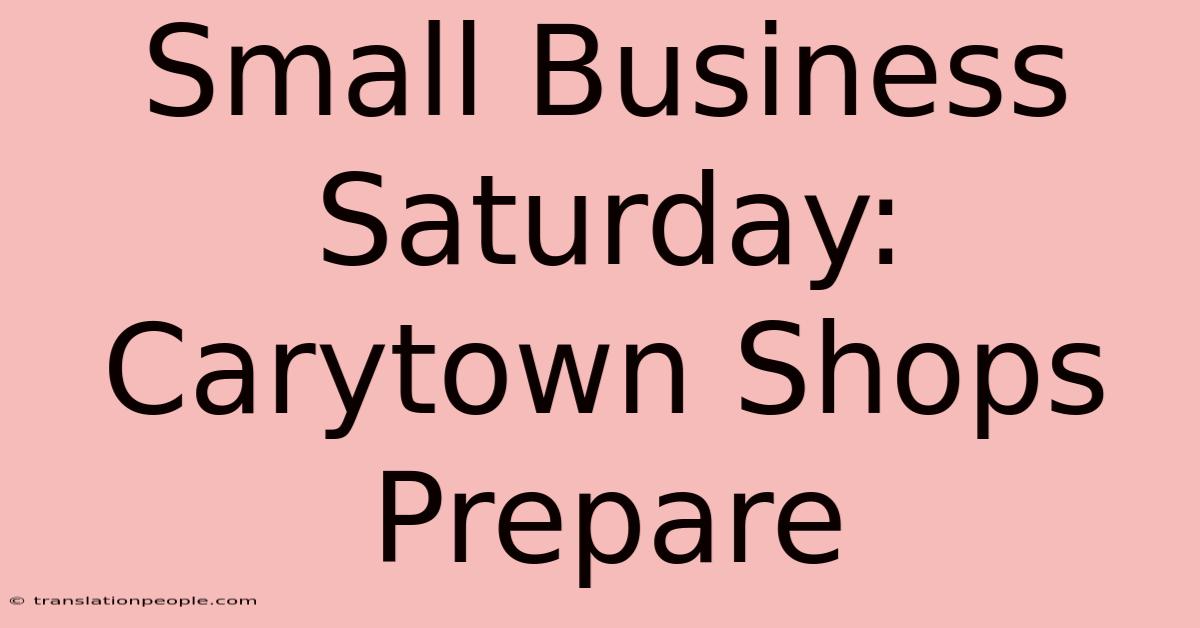 Small Business Saturday: Carytown Shops Prepare