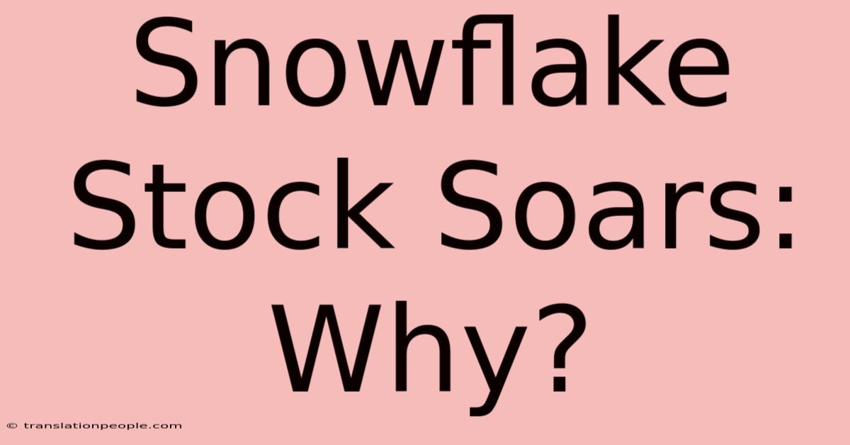 Snowflake Stock Soars: Why?