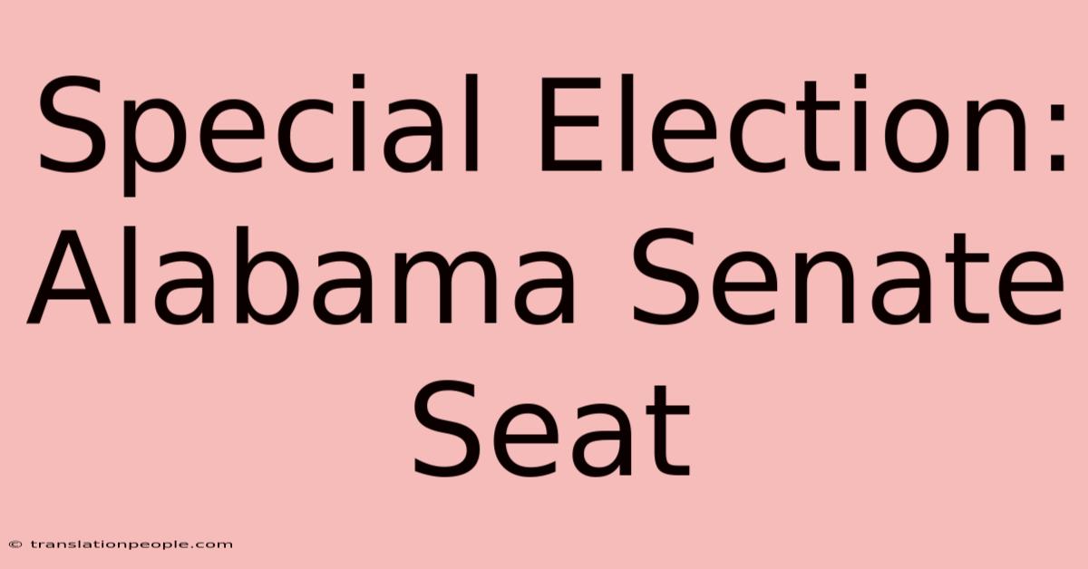 Special Election: Alabama Senate Seat