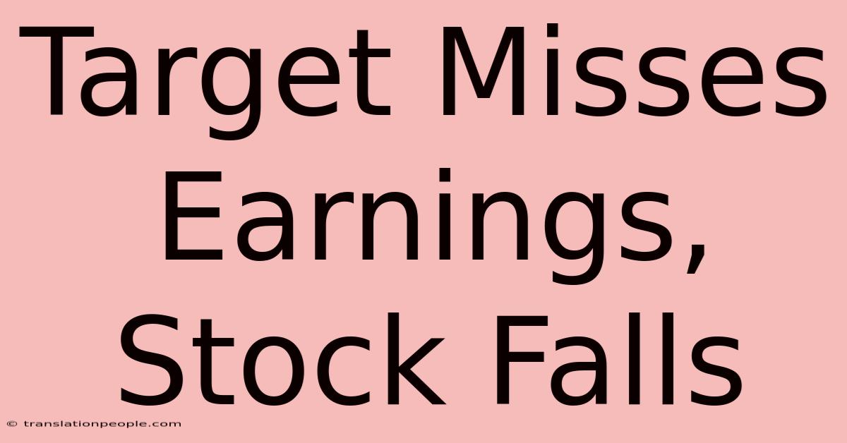 Target Misses Earnings, Stock Falls