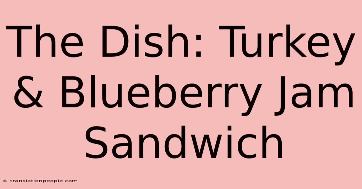 The Dish: Turkey & Blueberry Jam Sandwich