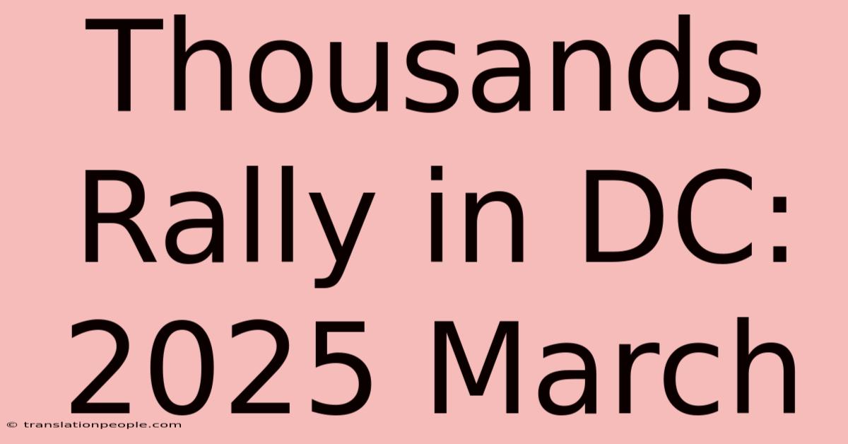 Thousands Rally In DC: 2025 March