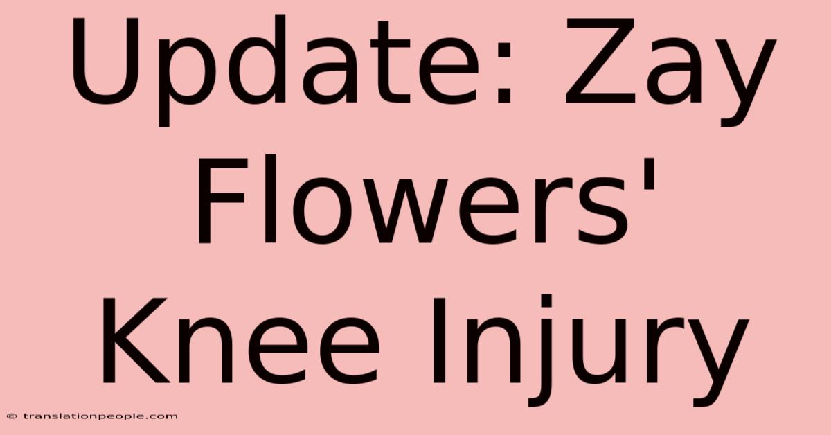 Update: Zay Flowers' Knee Injury