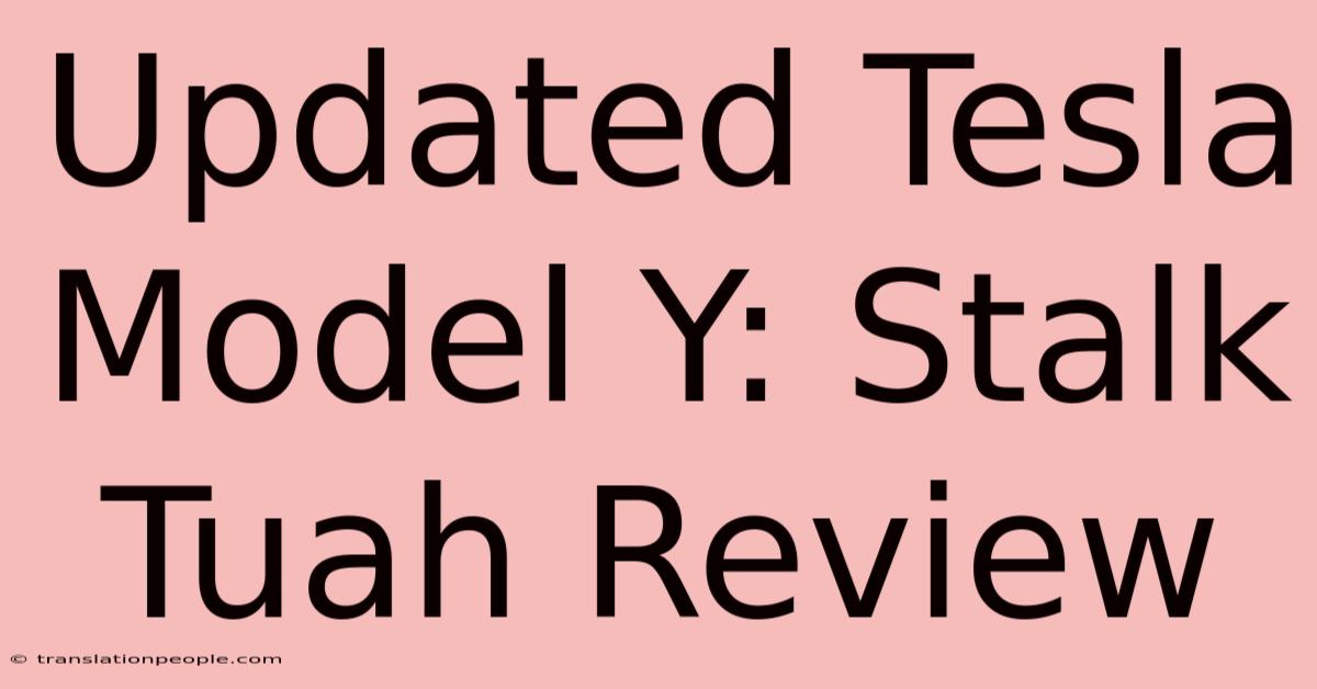 Updated Tesla Model Y: Stalk Tuah Review