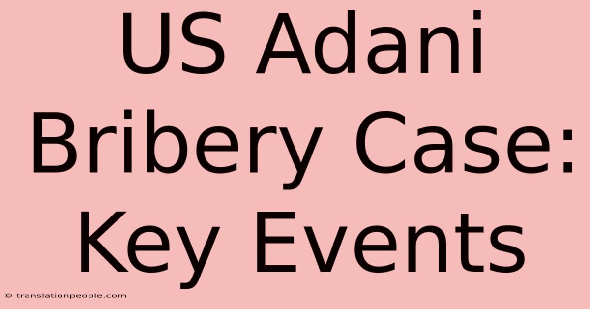 US Adani Bribery Case: Key Events